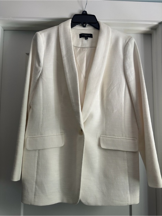 Talbots Jackets & Blazers - Talbots Soft White Textured Blazer Jacket Size 16